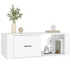 Avis vidaXL Table basse Blanc 100x50,5x35 cm Bois d'ingénierie