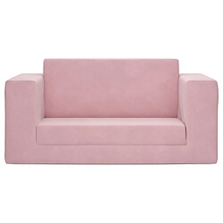 Avis Maison Chic Canapé-lit convertible 2 places, Clic-Clac pour enfants rose peluche douce -GKD75734