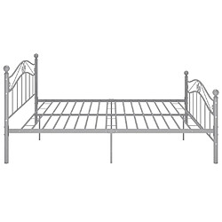 Avis vidaXL Cadre de lit sans matelas gris métal 160x200 cm