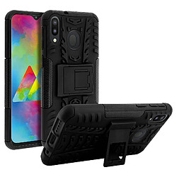 Avizar Coque Galaxy M20 Protection Hybride Rigide Souple Support Vidéo Noir