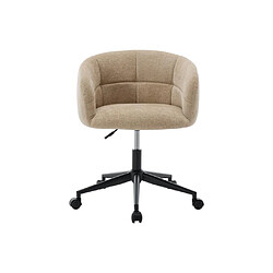 Vente-Unique Chaise de bureau - Tissu texturé - Beige - NOMITIO