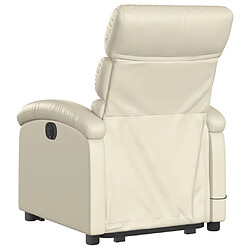 Avis vidaXL Fauteuil inclinable de massage Crème Similicuir