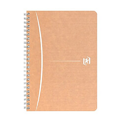 Cahier recyclé spirale Oxford Touareg A5 14,8 x 21 cm petits carreaux 180 pages - Lot de 5