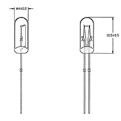 Ampoule spéciale 21616500 clair Culot: T1 1/4 WT 16 V 50 mA 1 set