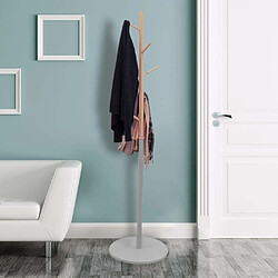 The Home Deco Factory Porte manteaux en bois Miko 180 cm gris.