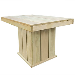 Maison Chic Table de jardin | Table d'extérieur 110x75x74 cm Bois de pin imprégné -GKD56272