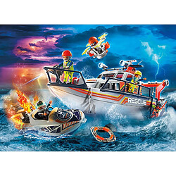 Playmobil® PLAYMOBIL 70140 - City Action Bateau général des sauveteurs en mer