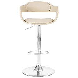 vidaXL Tabouret de bar Blanc Similicuir