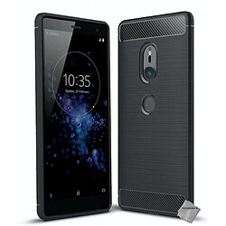 Htdmobiles Coque silicone gel carbone pour Sony Xperia XZ2 + film ecran - NOIR