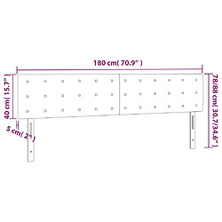 vidaXL Têtes de lit 2 pcs Gris 90x5x78/88 cm Similicuir pas cher