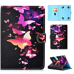 Etui en PU universel 10 pouces jolis papillons pour votre Apple iPad 9.7/LG G Pad III etc