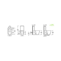 Karag Pack WC Rimless à poser LEGEND avec abattant à frein de chute pas cher