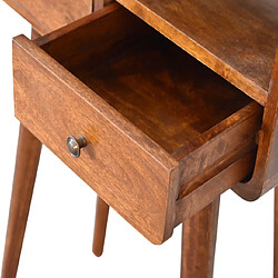 Acheter Artisan Furniture Table console mini en bois massif noyer avec fente ouverte, entrée ou couloir