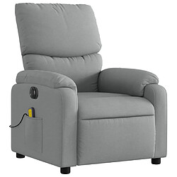 Avis Maison Chic Fauteuil Relax pour salon, Fauteuil de massage inclinable électrique gris clair tissu -GKD53351