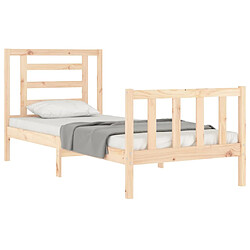 Avis vidaXL Cadre de lit sans matelas bois de pin massif