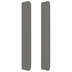 Avis vidaXL Tête de lit avec oreilles Gris foncé 93x16x118/128 cm Tissu