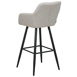 Beliani Tabouret de bar Set de 2 Velours Taupe CASMALIA pas cher