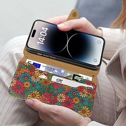 Acheter Avizar Étui Liège pour iPhone 14 Pro Max Clapet Portefeuille Support Printemps floral