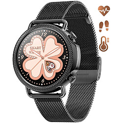 Chrono Montres Connectées Smartwatch pour Android iOS avec Température Cutanée Cardiofrequencemètre Moniteur De La Santé des Femmes Sommeil Tensiometre Oxymètres, Fitness Tracker Femmes Hommes(Noir)