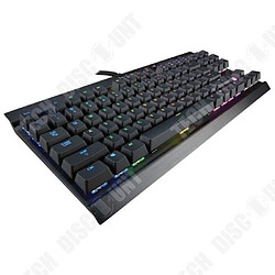 Tech Discount TD® Clavier Mécanique Compact Gaming K65 RGB QWERTY Haut Rendement rétroéclairage Lumineux LED / Multifonctionnel / Noir