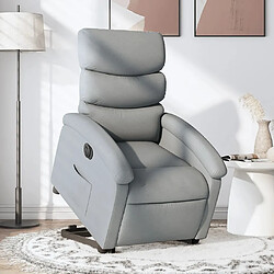 Maison Chic Fauteuil Relax pour salon, Fauteuil inclinable électrique gris clair tissu -GKD46344