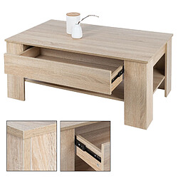 Avis Ecd Germany Table basse de salon table d'appoint élégante moderne Sonoma chêne 110x48x65cm