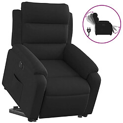 vidaXL Fauteuil inclinable électrique noir tissu