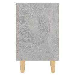 Acheter vidaXL Table de chevet avec pieds en bois Gris béton 40x30x50 cm