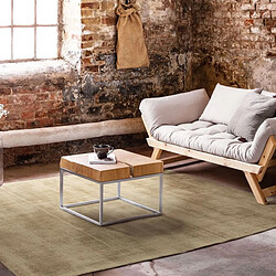 Thedecofactory SANTAL - Tapis aspect velours écru naturel 160x230