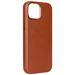 Coque MagSafe pour iPhone 15 Cuir Pleine Fleur Anti-Chutes 1.2m Decoded Tan