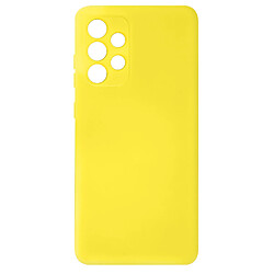 Avizar Coque Samsung Galaxy A32 Silicone Semi-rigide Finition Soft Touch Fine Jaune