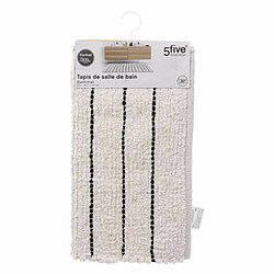 Avis Five Simply Smart Tapis écru 50x120cm rayures noires en microfibre - FIVE