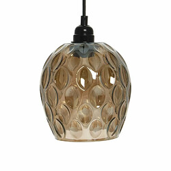 Paris Prix Lampe Suspension en Verre Mono 23cm Marron