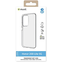 Avis Muvit Coque pour Honor 200 Lite 5G Souple Anti-rayures Transparent