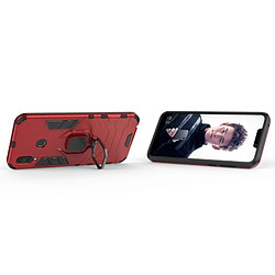 Wewoo Coque PC + TPU Housse de protection antichoc pour HuHonor Play, avec support d'anneau magnétique (rouge) pas cher