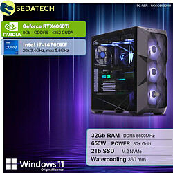 Sedatech PC Gamer • Intel i7-14700KF • RTX4060Ti • 32Go DDR5 • 2To SSD M.2 • Windows 11