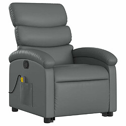 Avis Maison Chic Fauteuil Relax pour salon, Fauteuil inclinable de massage Gris Similicuir -GKD89328