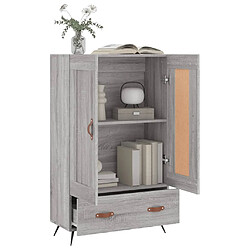 Avis vidaXL Buffet haut sonoma gris 69,5x31x115 cm bois d'ingénierie