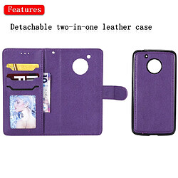 Wewoo Housse Coque Pour Motorola Moto G5 Étui de protection à rabat horizontal de couleur unie avec support et fentes cartes et portefeuille et cadre photo et lanière violet pas cher