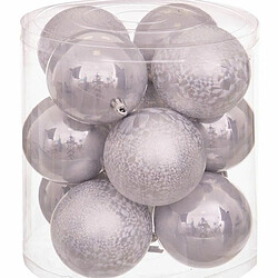 Avis BigBuy Christmas Boules de Noël Argenté Plastique 8 x 8 x 8 cm (12 Unités)