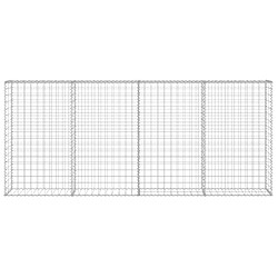 Avis vidaXL Mur à gabion avec couvercles Acier galvanisé 200 x 20 x 85 cm