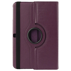 Avis Wewoo Housse Étui Violet pour Samsung Galaxy Tab 4 10.1 / SM-T530 / T531 360 degrés Rotatif Litchi Texture en cuir avec support de visualisation 2-angle