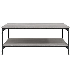 Avis vidaXL Table basse sonoma gris 100x100x40 cm bois d'ingénierie