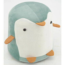 Aubry Gaspard Pouf Pingouin en velours vert d'eau.