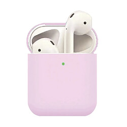 Coque en silicone airpods mats lilas pour votre Apple AirPods (2019)/(2016)