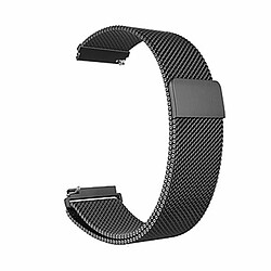 PHONECARE Bracelet Milanese Loop Fermoir Magnétique - Garmin Forerunner 645 e 645 Music / Forerunner 245 e 245 Music - Noir