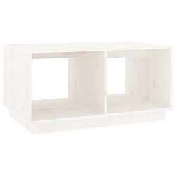 Maison Chic Table basse,Table Console Table d'appoint, Table pour salon Blanc 80x50x40 cm Bois massif de pin -MN90055