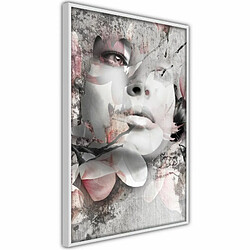 Paris Prix Affiche Murale Encadrée Lady in the Flowers 20 x 30 cm Blanc