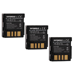 Vhbw EXTENSILO 3x Batteries compatible avec JVC GR-D239, GR-D240, GR-D240E, GR-D240EG, GR-D240EX appareil photo, reflex numérique (700mAh, 7,4V, Li-ion)