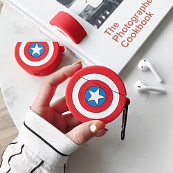 GUPBOO Airpods Coque Housse Étui Protecteur Compatible pour AirPods 3-Bande dessinée Marvel Bouclier Silicone